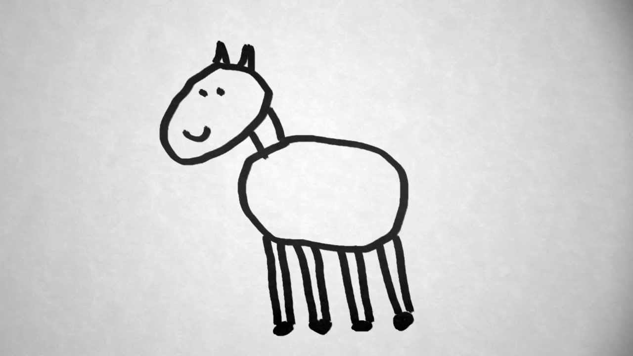 1280x720 How To Draw A Horse - Easy Sketch Of A Horse