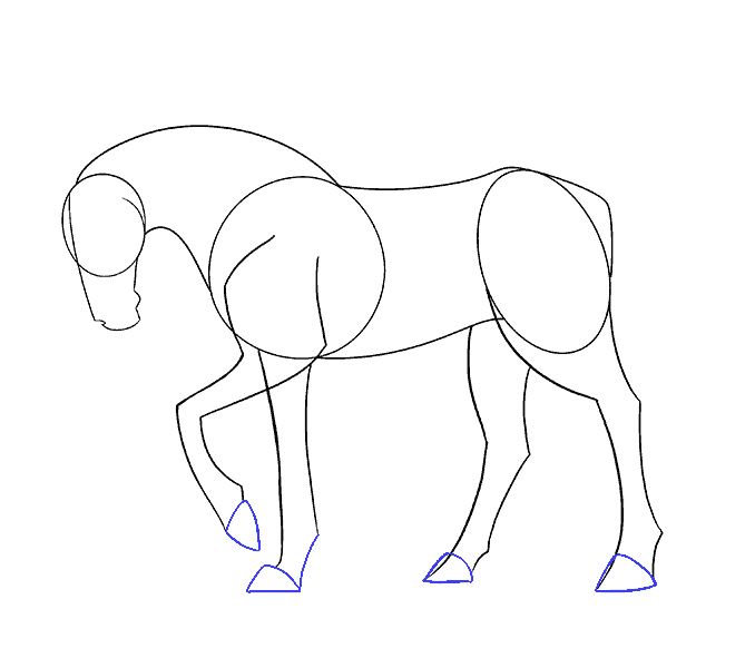 678x600 Collection Of Free Gymnast Svg Easy Sketch. Download On Ubisafe - Easy Sketch Of A Horse