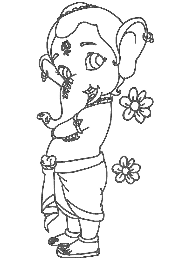 Easy Sketch Of Ganesha at PaintingValley.com | Explore collection of