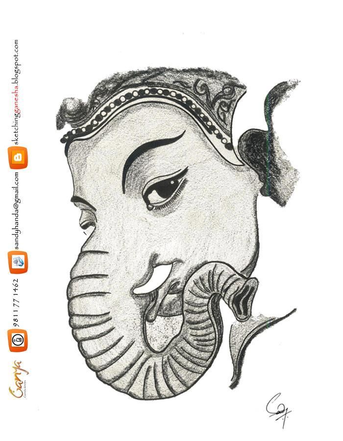 Easy Sketch Of Ganesha At Paintingvalley Com Explore Collection