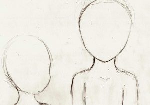 300x210 Girl Drawing Step By Step Easy Sketches Drawing Easy Sketch - Easy Sketch Of Girls