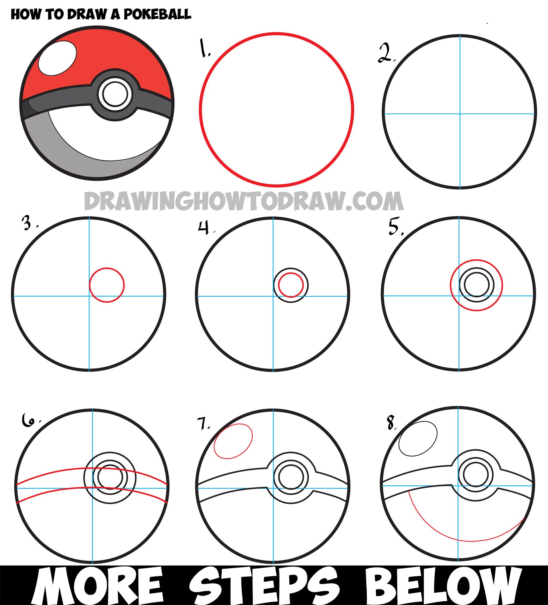 1800x1985 How To Draw A Pokeball From Pokemon - Easy Sketch Tutorials