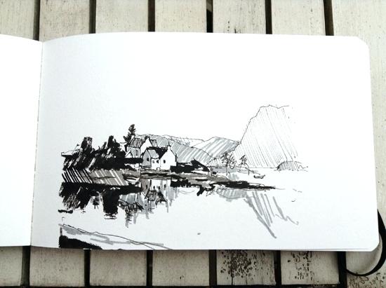 550x411 Landscape Sketches Easy Sketch Easy Landscape Drawing In Pencil - Easy Sketches