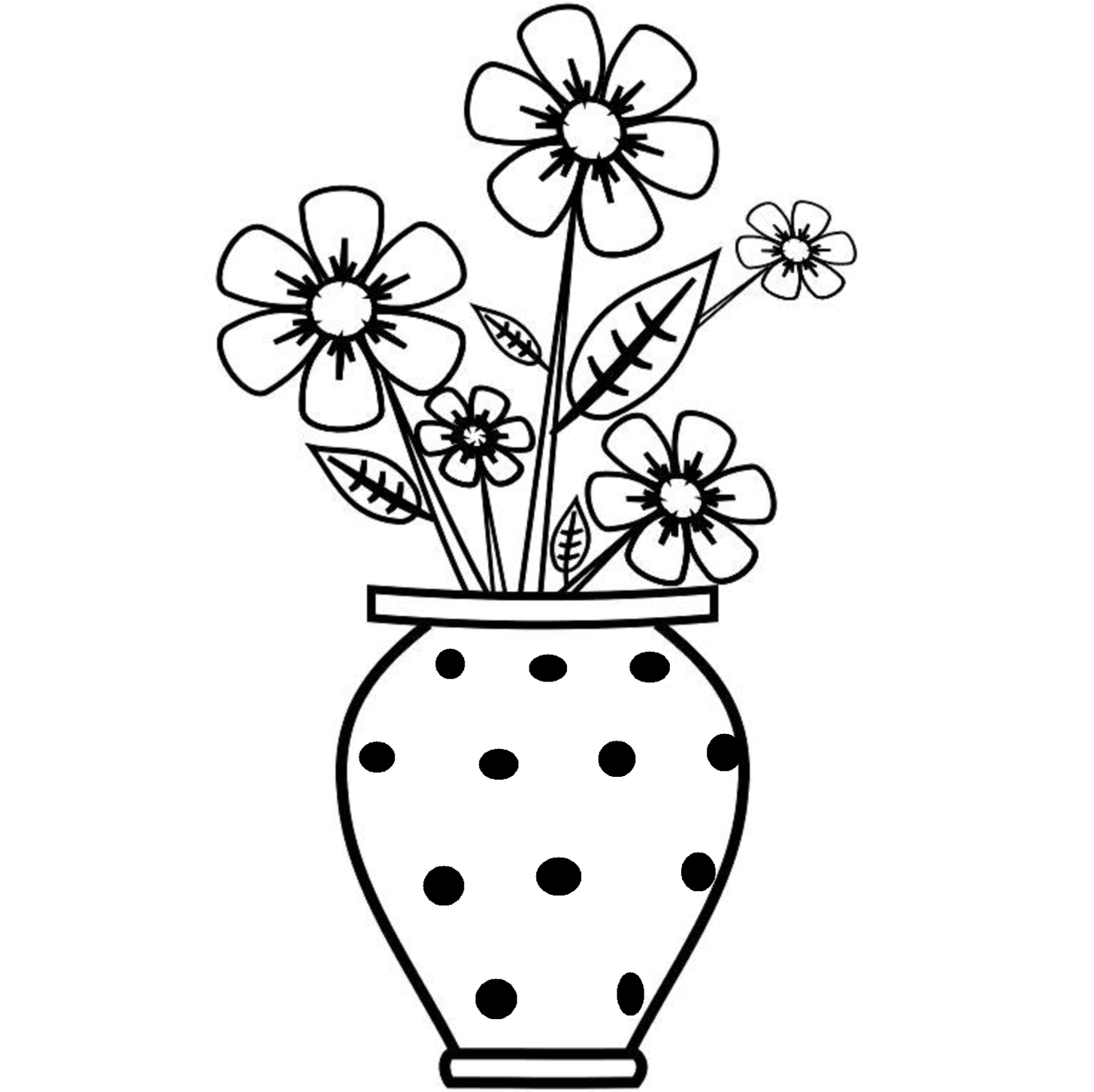 1455x1452 Easy Vase Drawing For Kids Timely Flower In Vase Drawing Simple - Easy Sketches For Kids