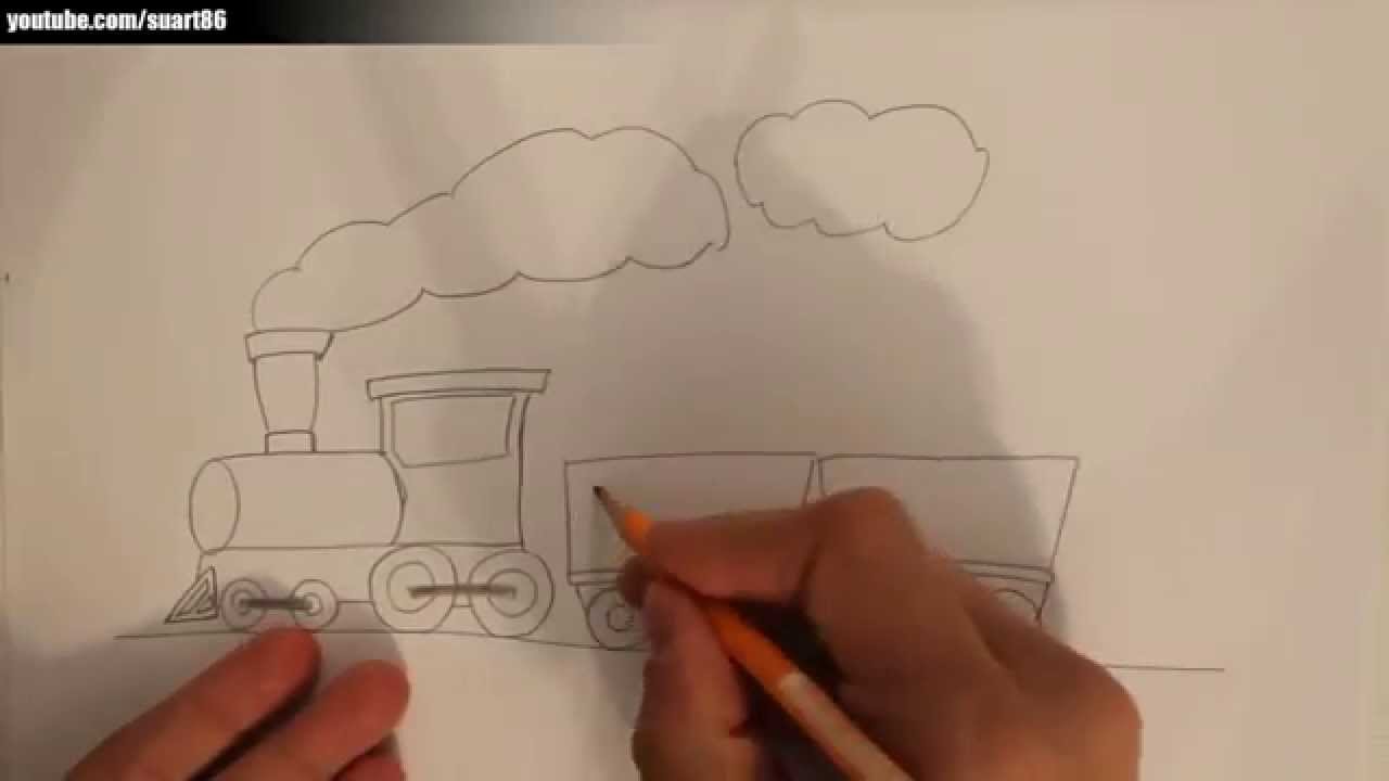 1280x720 How To Draw A Train Easy - Easy Train Sketch