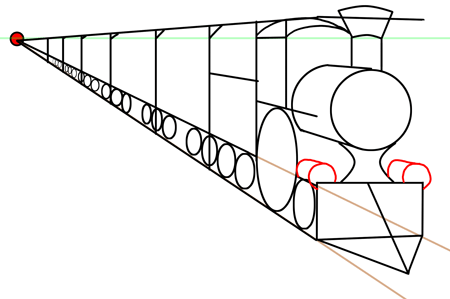 450x299 Step 20 Drawing Trains In One Point Perspective With Tutorial - Easy Train Sketch