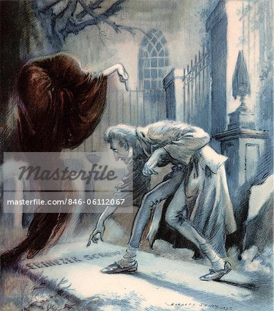 396x450 Scene From Charles Dickens Christmas Carol Ebenezer Scrooge With - Ebenezer Scrooge Sketch