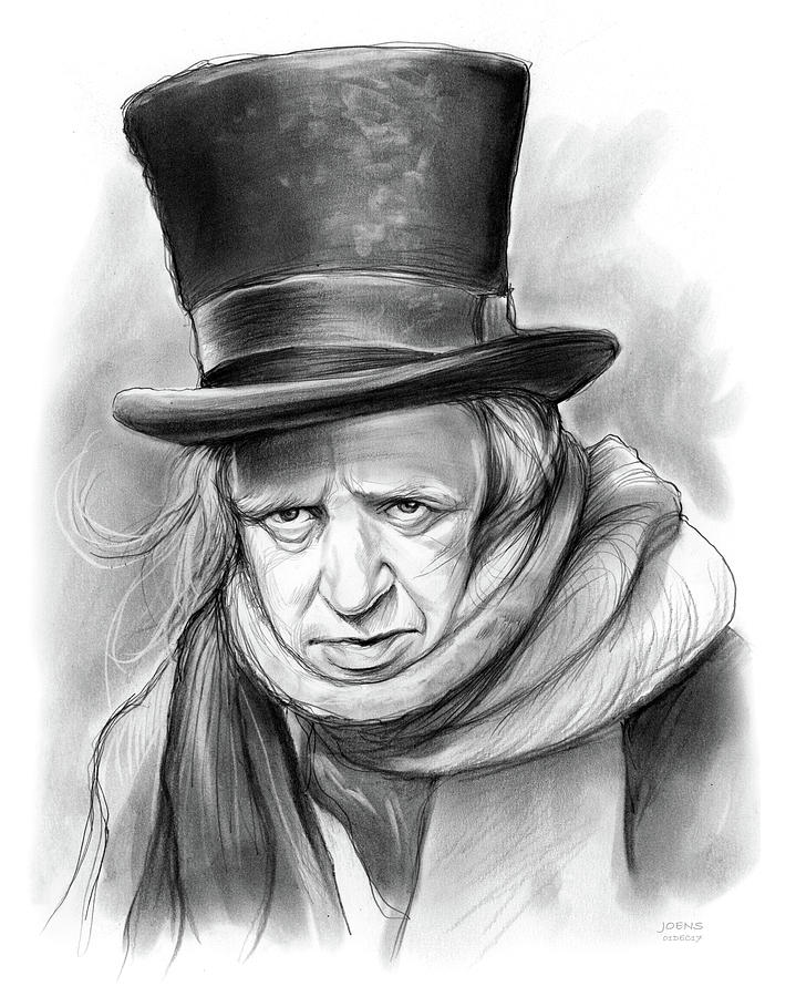 719x900 Scrooge Drawing By Greg Joens - Ebenezer Scrooge Sketch