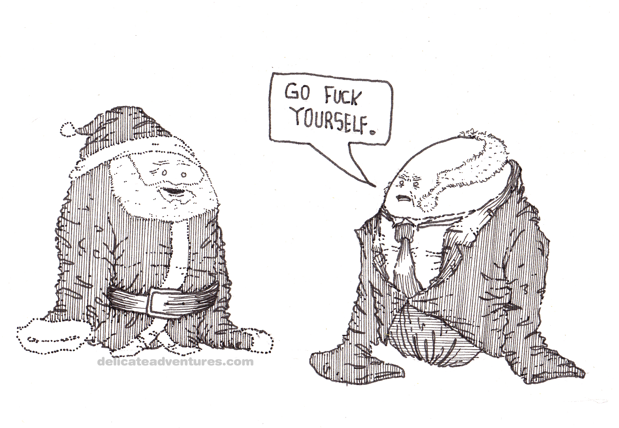 2031x1406 Charles Dickens Delicate Adventures - Ebenezer Scrooge Sketch