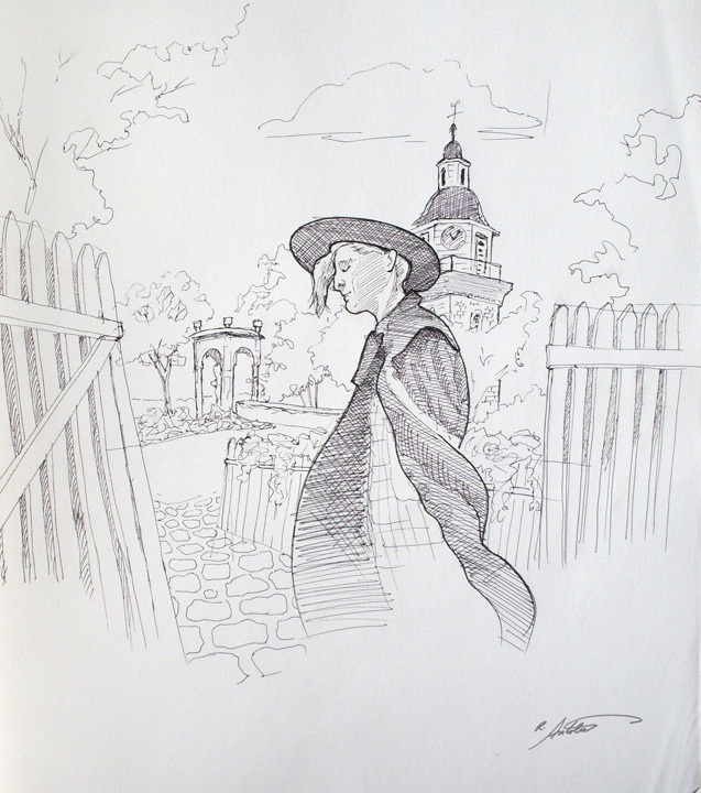 637x720 Old Economy Sketch Pen On Paper, 11x14 - Economy Sketch