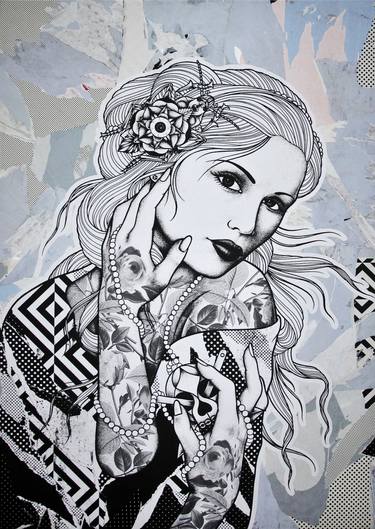 375x529 Saatchi Art Laetitia Collage By Seel Ecta - Ecta Sketch