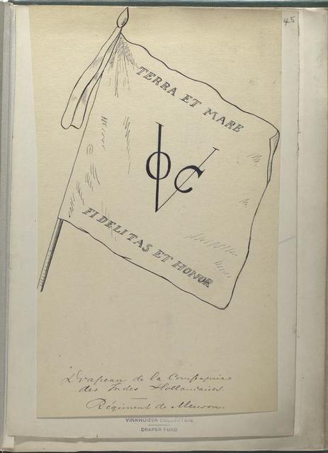 463x640 Drapeau De La Compagnie Des Indes Hollandaies, Regiment De Meuron - Ecta Sketch