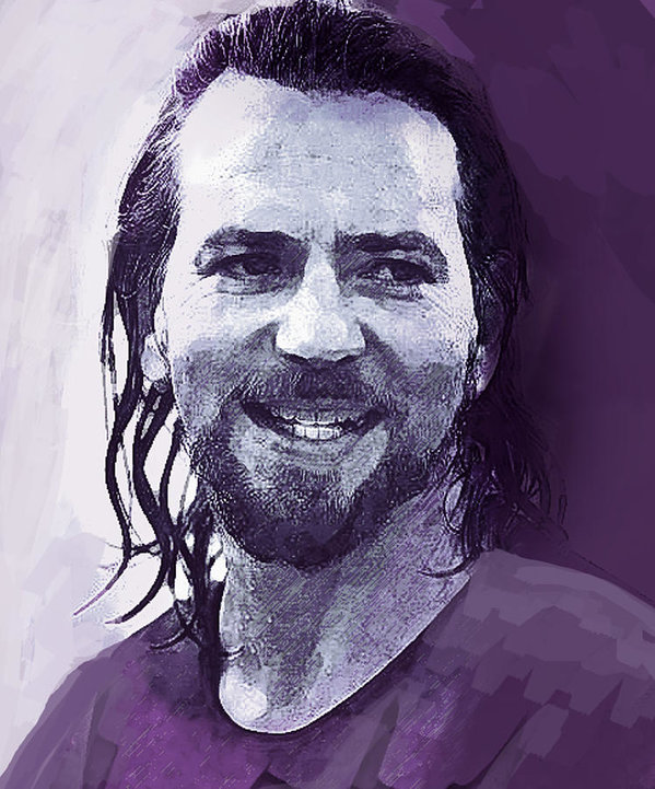 599x721 Eddie Vedder Pearl Jam Art Print By Enki Art - Eddie Vedder Sketch