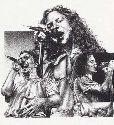 399x438 Eddie Vedder Yellow Dog Discs - Eddie Vedder Sketch