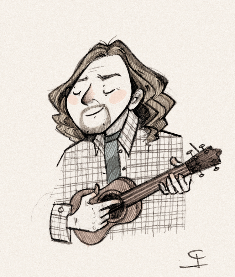 750x885 Quick Drawing Eddie Vedder Artichoke Kid - Eddie Vedder Sketch