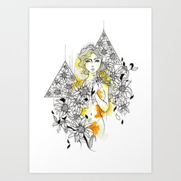 264x264 Edelweiss Art Prints Society6 - Edelweiss Sketch