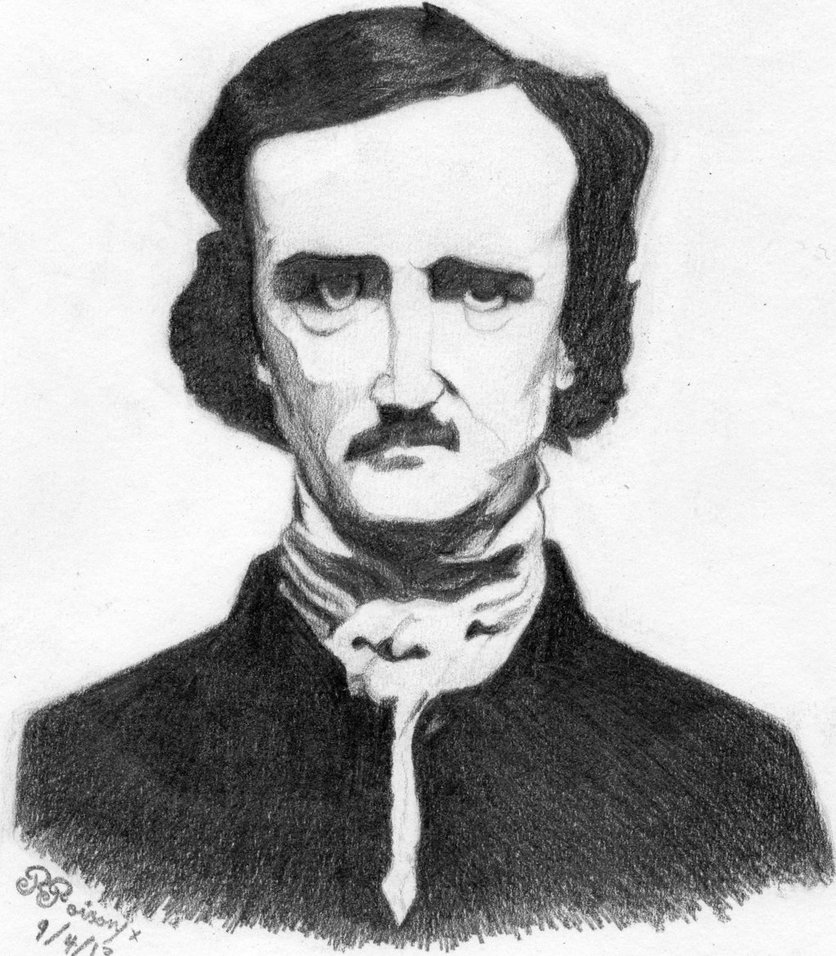 836x956 Edgar Allan Poe Portrait By Pandorapoison - Edgar Allan Poe Sketch