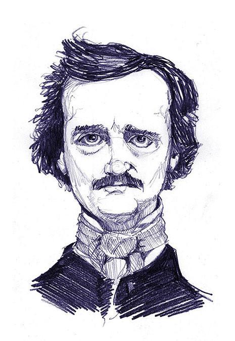 Edgar Allan Poe Sketch at PaintingValley.com | Explore collection of ...