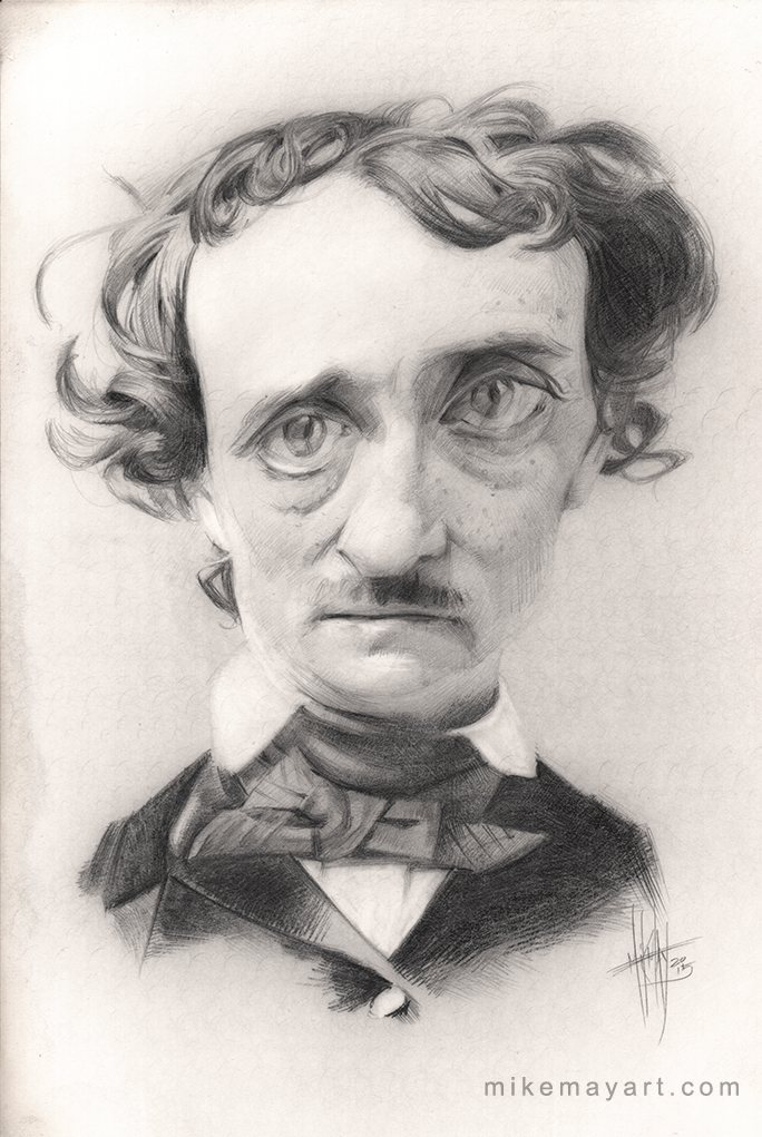 Edgar Allan Poe Sketch at PaintingValley.com | Explore collection of ...