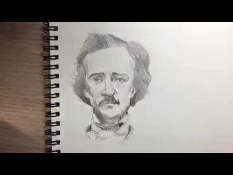 480x360 Quick Sketch Edgar Allan Poe - Edgar Allan Poe Sketch
