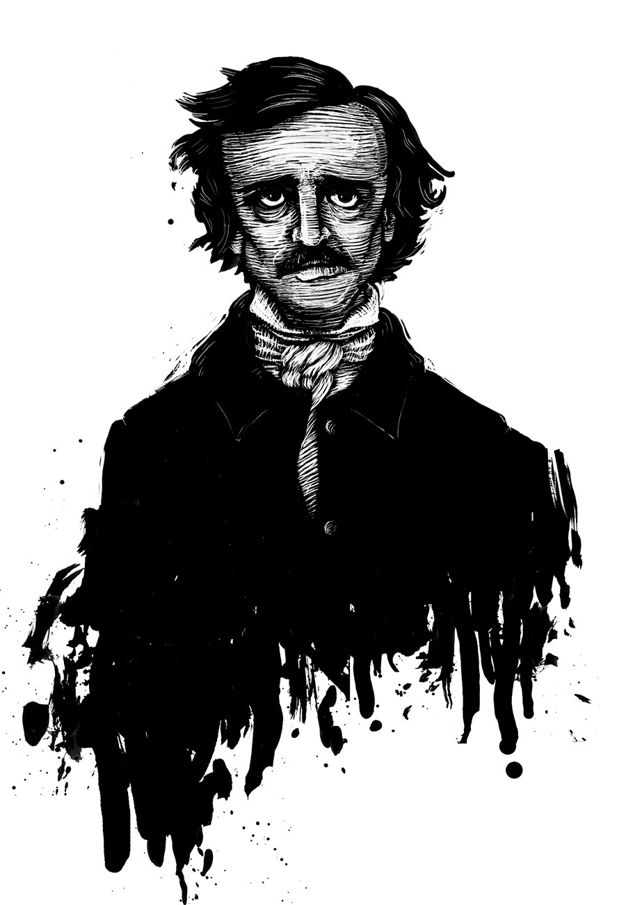 Edgar Allan Poe Drawing Drawing Tutorial Easy