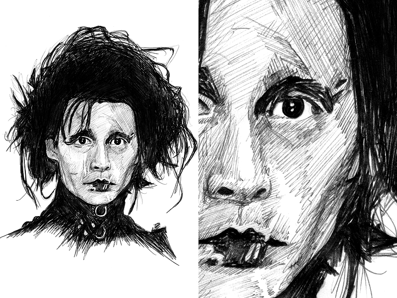 800x600 Edward Scissorhands Illustrationsketch By Sean - Edward Scissorhands Sketch