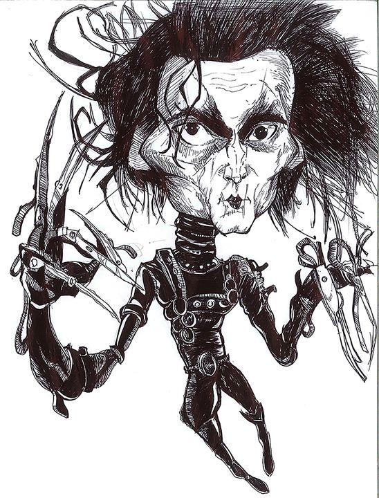 548x720 Edward Scissorhands Sketch - Edward Scissorhands Sketch