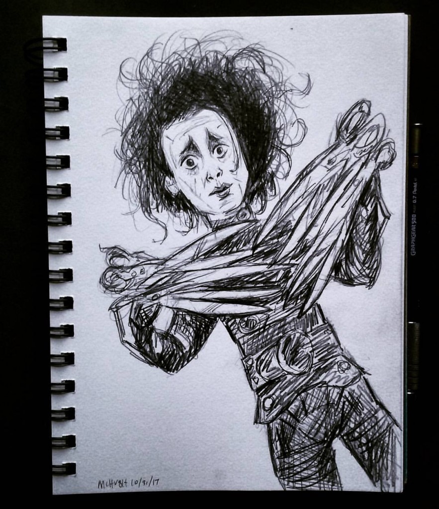 883x1024 Edward Scissorhands Sketch Mcillustrator - Edward Scissorhands Sketch