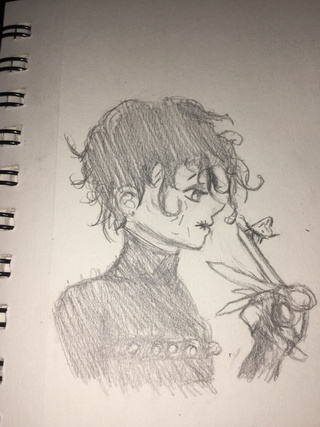 320x427 New Sketch Or Edward Scissorhands - Edward Scissorhands Sketch