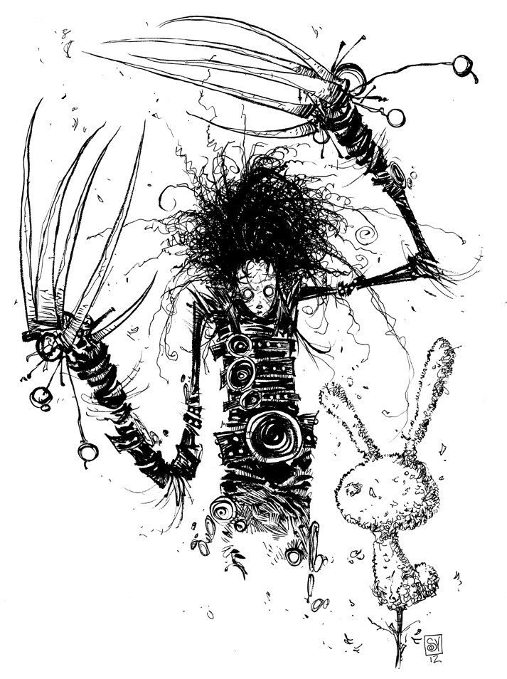713x954 Edward Scissorhands Daily Sketch - Edward Scissorhands Sketch