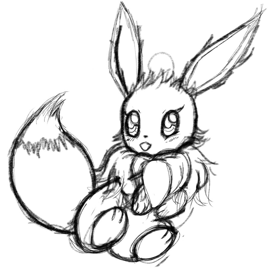 894x894 Eevee Sketch By Artistdoreen - Eevee Sketch