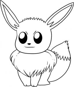255x302 How To Draw Eevee Pokemon - Eevee Sketch