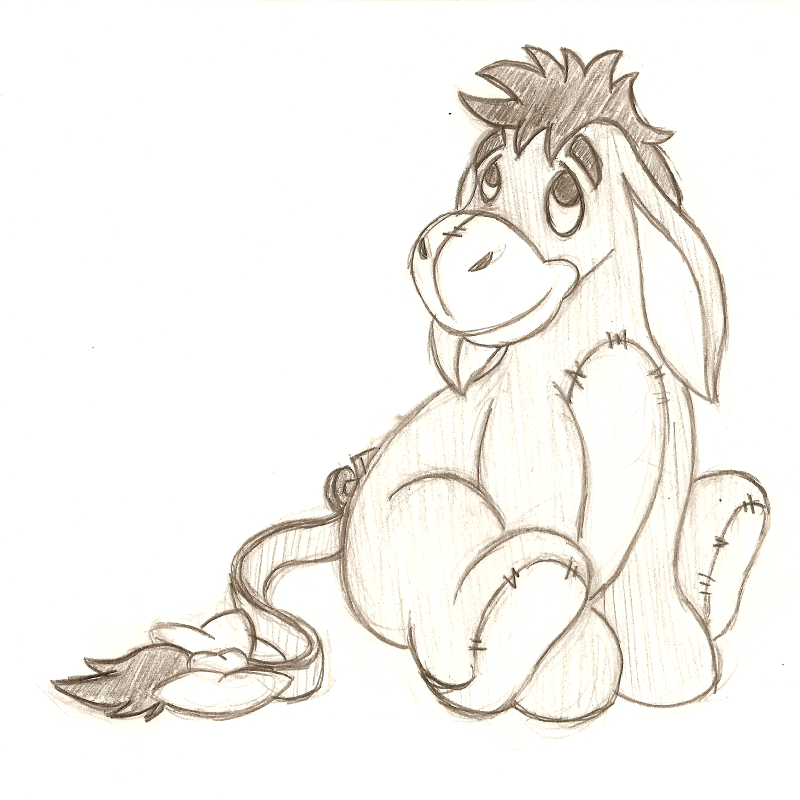 800x800 Eeyore (Sketch) By Geminishadows - Eeyore Sketch