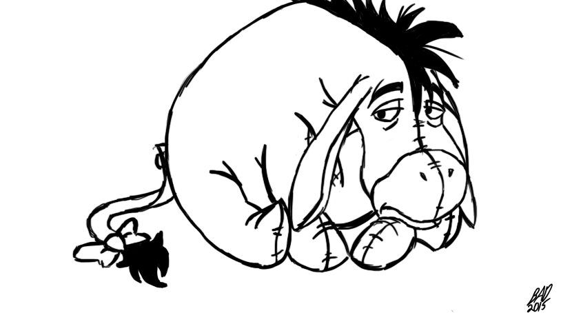 814x454 Eeyore Sketch By Thezoologist2008 - Eeyore Sketch
