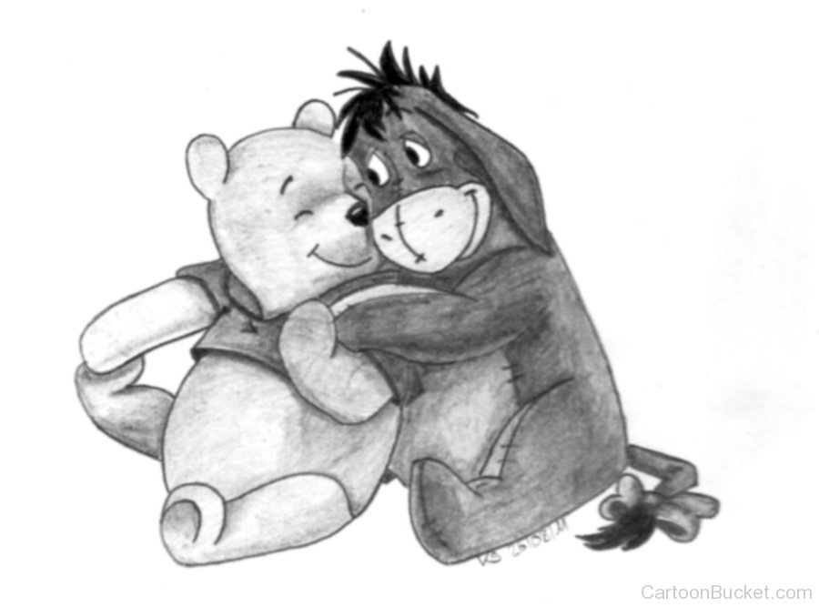 900x667 Sketch Of Eeyore And Winnie The Pooh - Eeyore Sketch