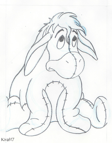 432x550 Disney Fanart Sketches - Eeyore Sketch
