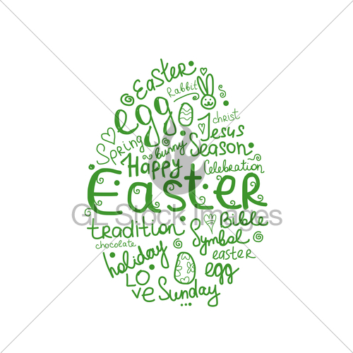 500x500 Easter Egg, Sketch For Your Design Gl Stock Images - Egg Sketch