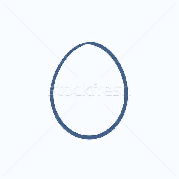 600x600 Egg Sketch Icon. Vector Illustration Andrei Krauchuk (Rastudio - Egg Sketch