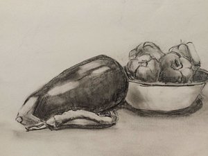 300x225 Eggplant Drawings Fine Art America - Eggplant Sketch