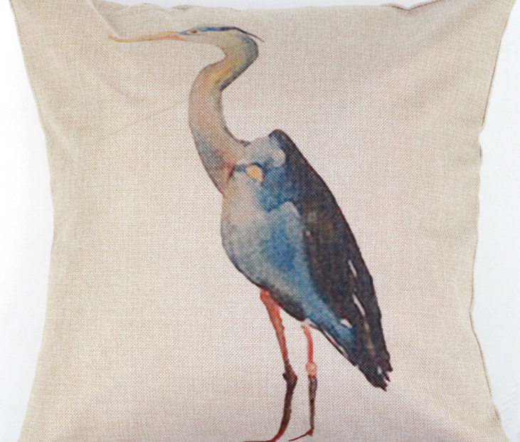 731x621 Photo Egret Sketch Red Legs Blue Body Pillow Emoji Pillow Massager - Egret Sketch