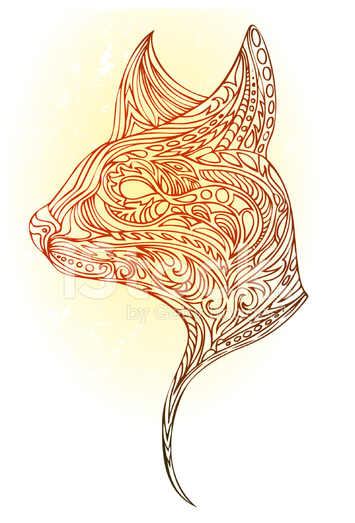 694x1024 Egyptian Cat Stock Vector - Egyptian Cat Sketch