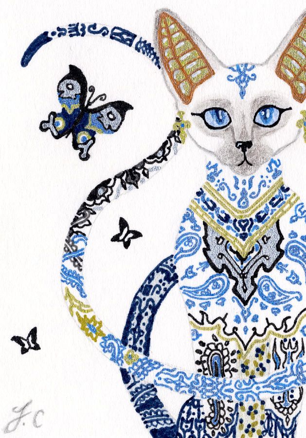 629x900 Fc Egyptian Cats - Egyptian Cat Sketch