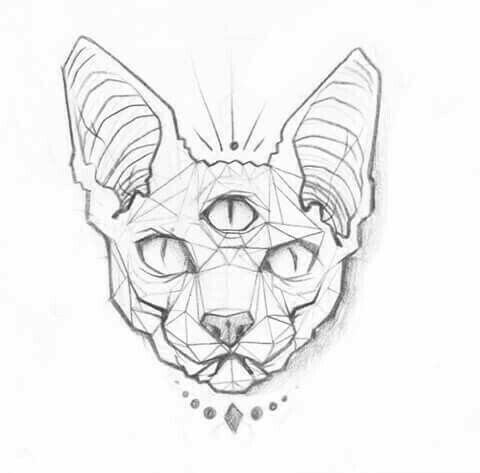 480x473 Art In 2018 - Egyptian Cat Sketch