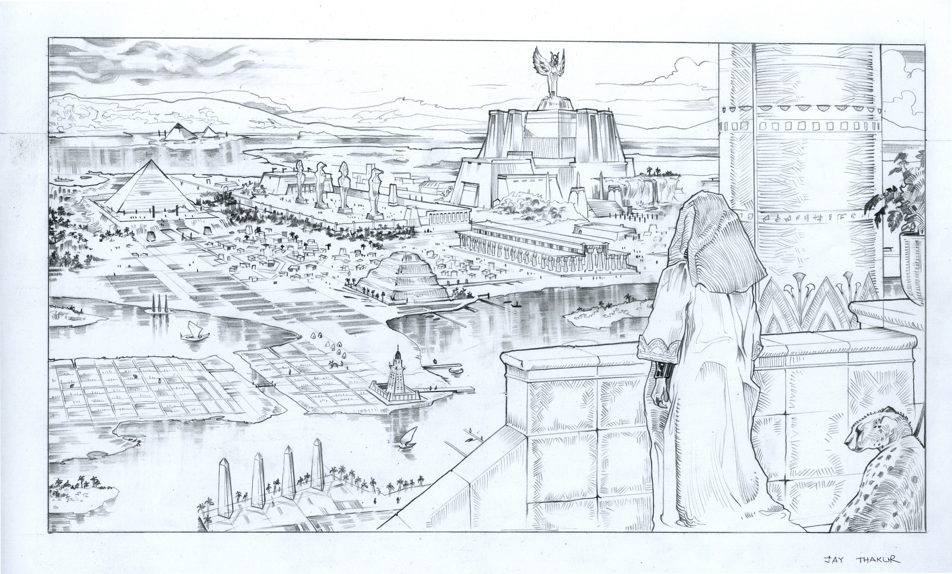 1920x1158 Artstation - Egyptian Sketches