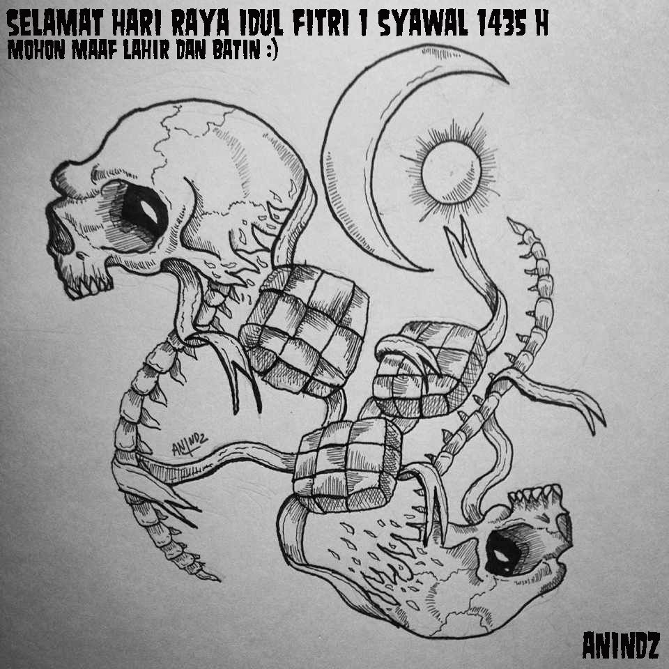 960x960 Happy Eid Mubarak 1 Syawal 1435 H - Eid Mubarak Sketch