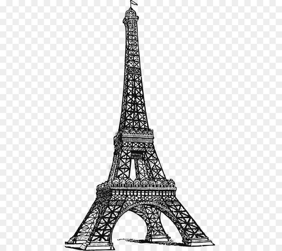 900x800 Eiffel Tower Drawing Line Art - Eiffel Tower Black And White Sketch