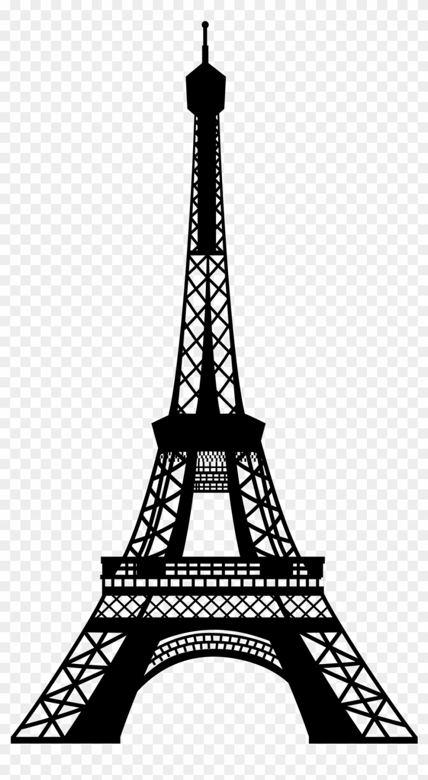 840x1530 Eiffel Tower Silhouette Drawing - Eiffel Tower Black And White Sketch