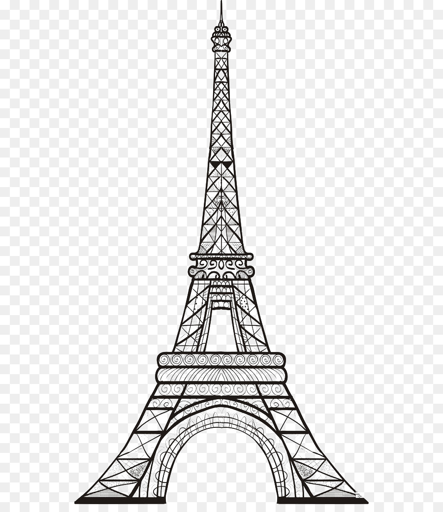 900x1040 Eiffel Tower Sketch Tower Drawing - Eiffel Tower Black And White Sketch