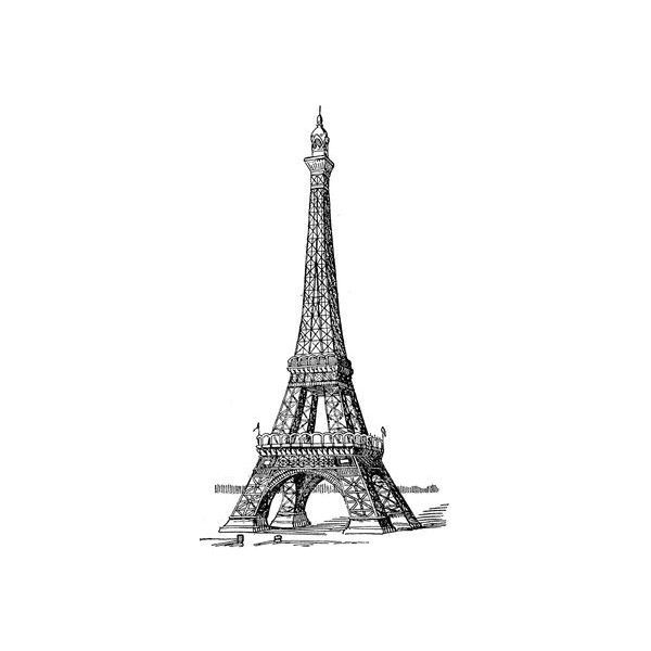600x600 Art, Black Amp, White, Drawing, Drawings - Eiffel Tower Black And White Sketch