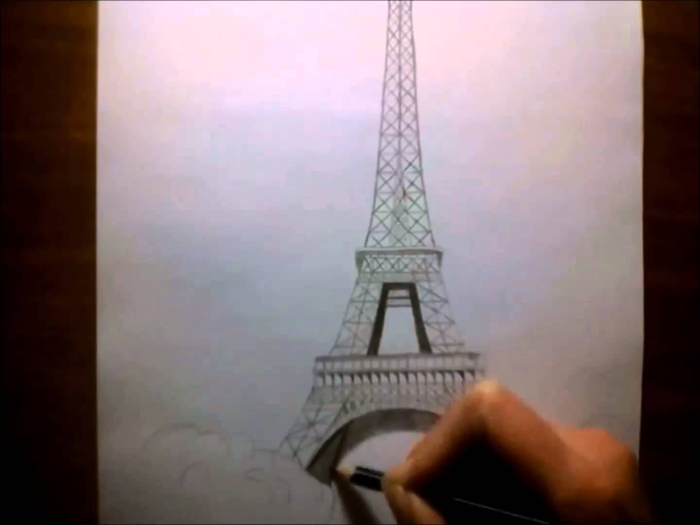 1440x1080 How To Draw The Eiffel Tower - Eiffel Tower Drawing Sketch